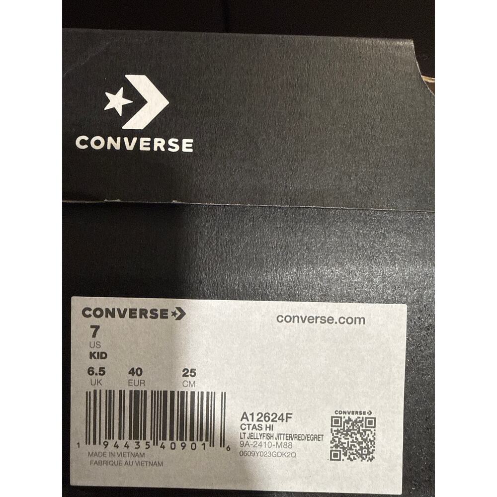 NEW Converse Chuck Taylor All Star V Day Pink Girls Kids Size 7Y Women’s 8.5 - Picture 9 of 9